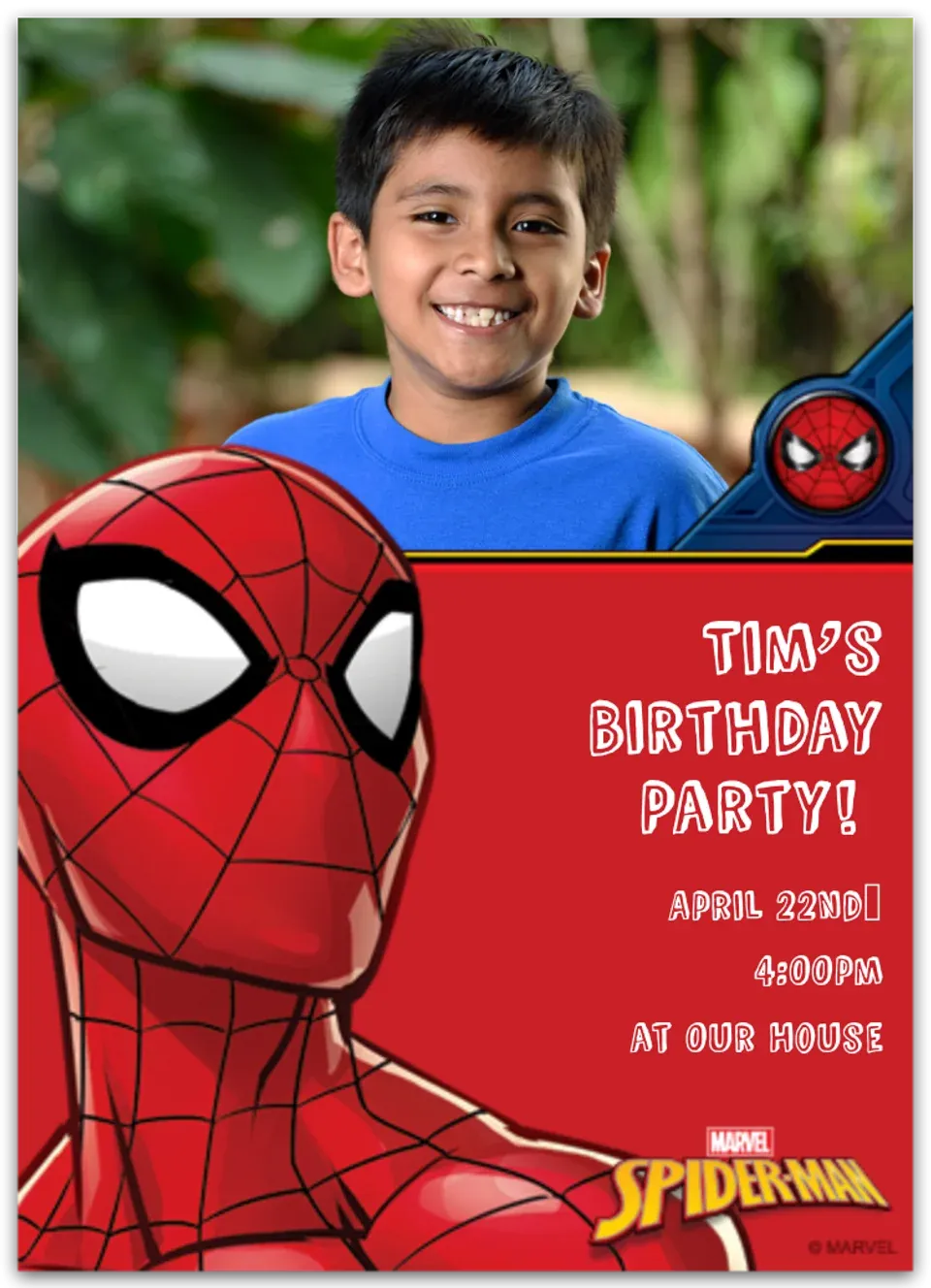 Spider-Man Photo card