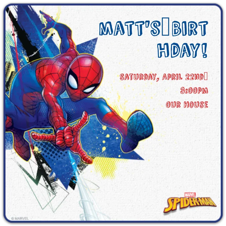 Spider-Man Grunge card