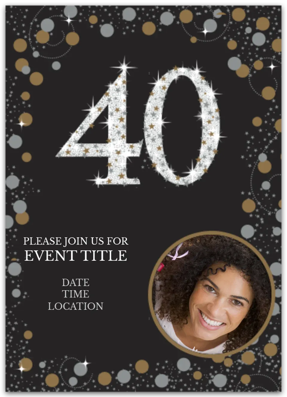 Sparkling Celebration 40 Photo card