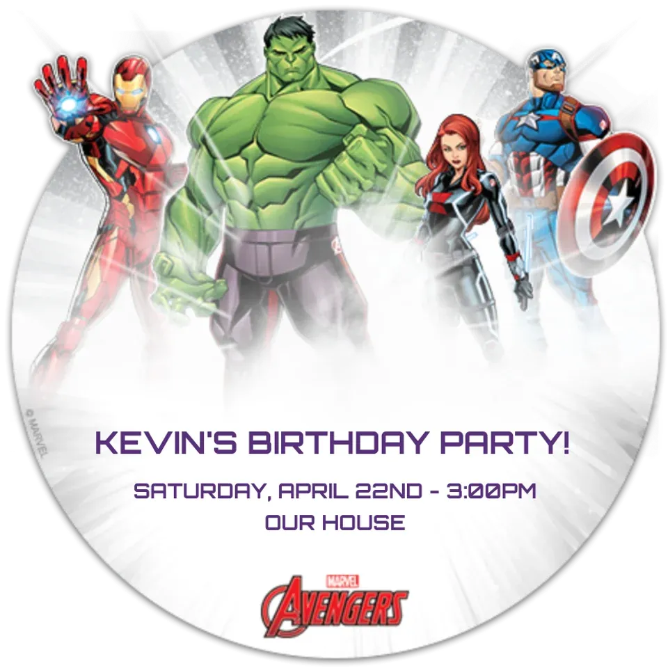 Avengers Group Cutout card