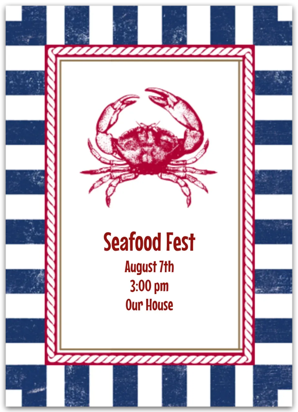 Anchors Aweigh - Crab card