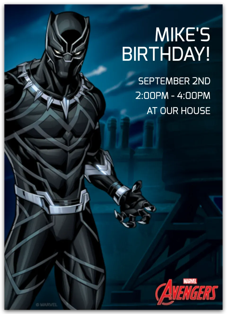 Avengers Black Panther card