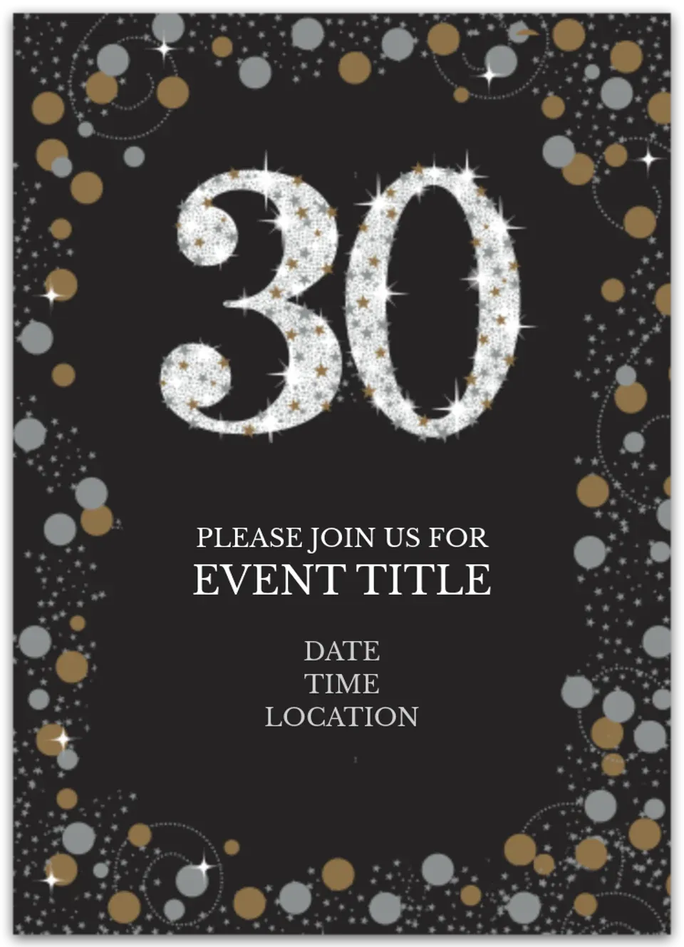 Sparkling Celebration 30 card