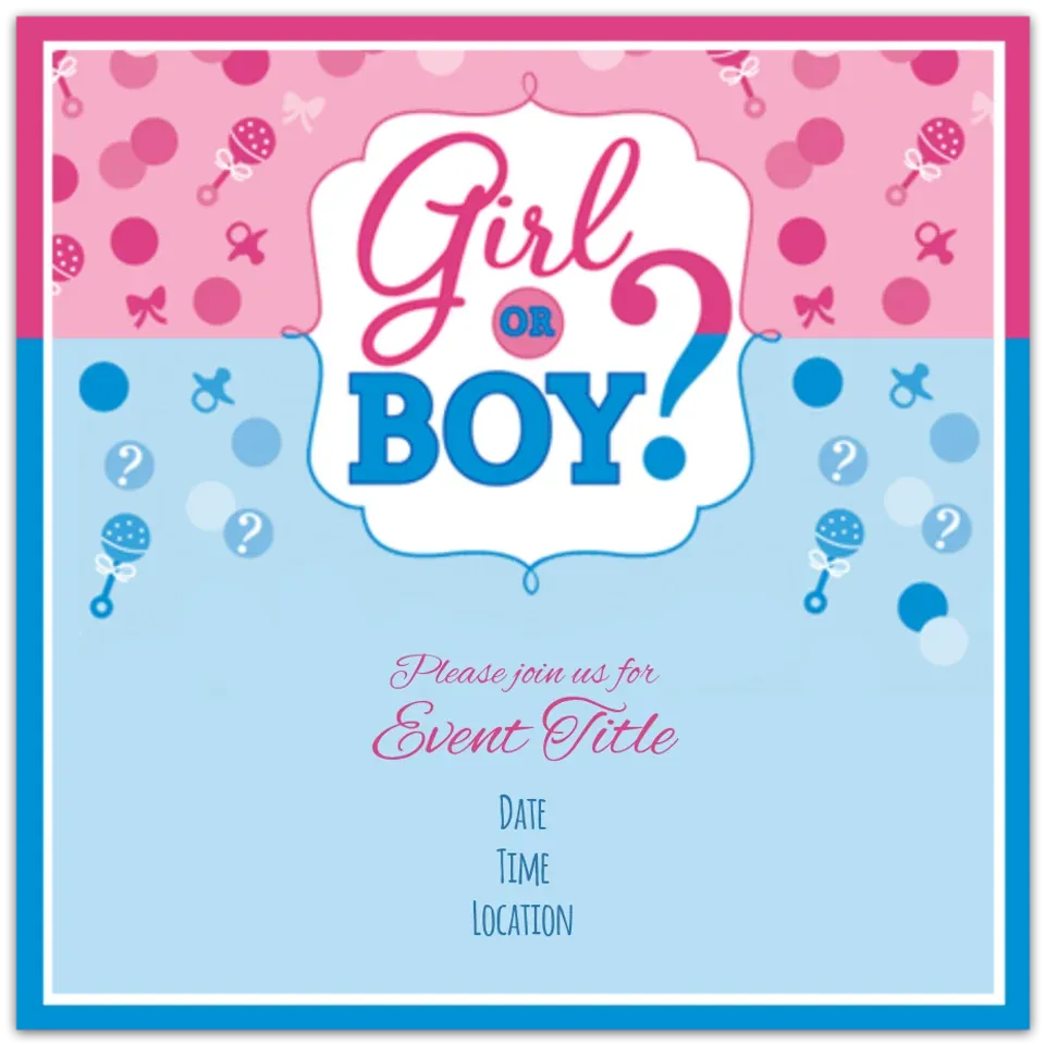 Girl or Boy card