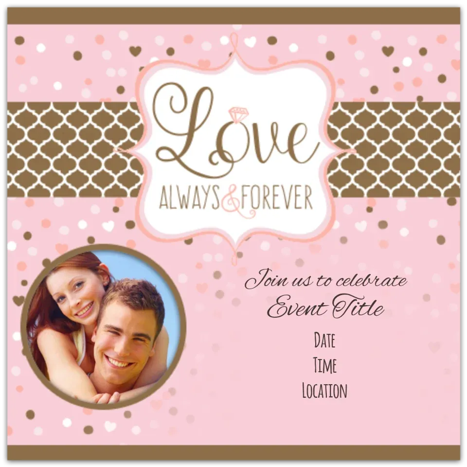 Sparkling Wedding Photo card