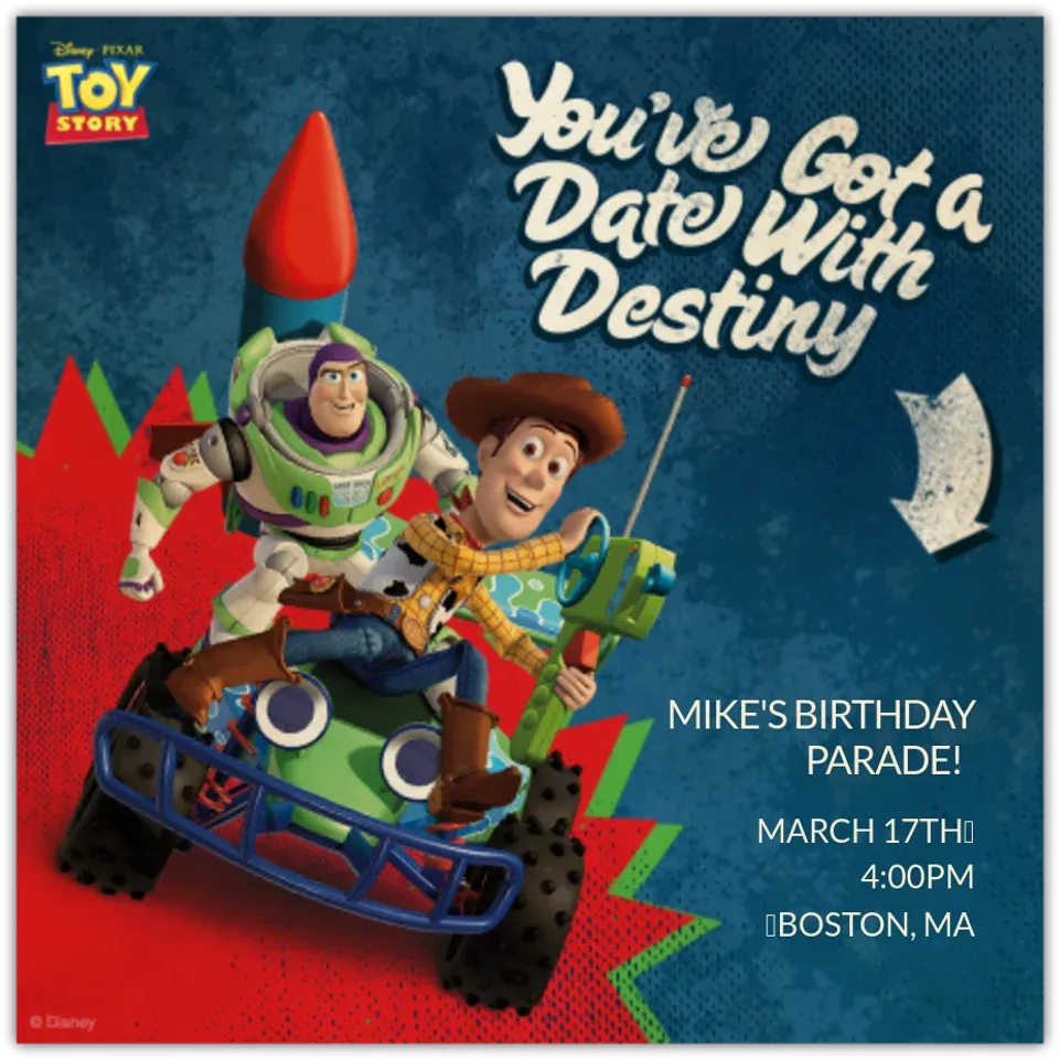 Toy Story Woody & Buzz card