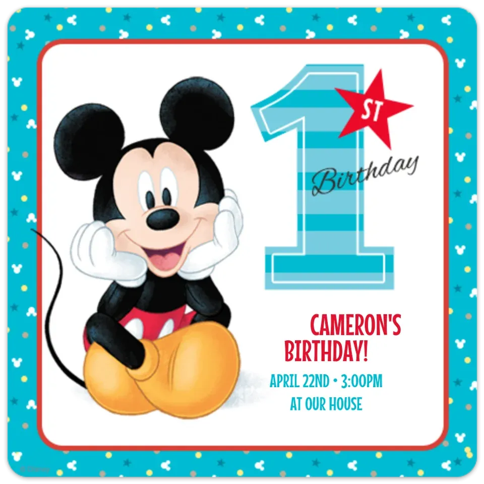 Mickey Mouse 1st card