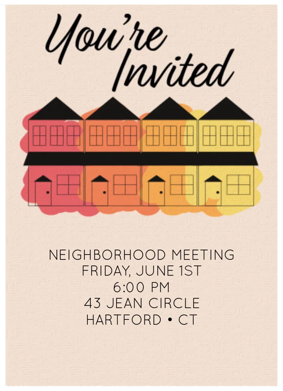 Neighborhood Meeting card