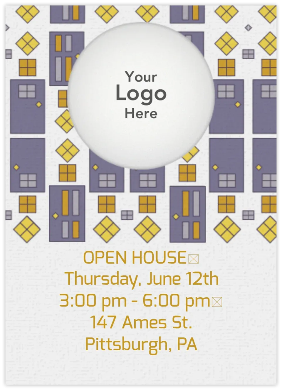 Realtor Logo Doors Pattern card