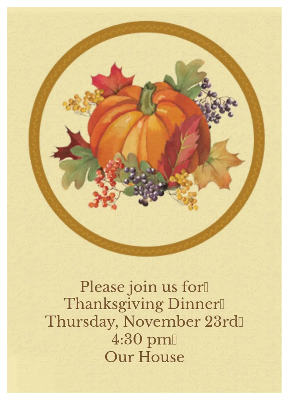 Bountiful Holiday card