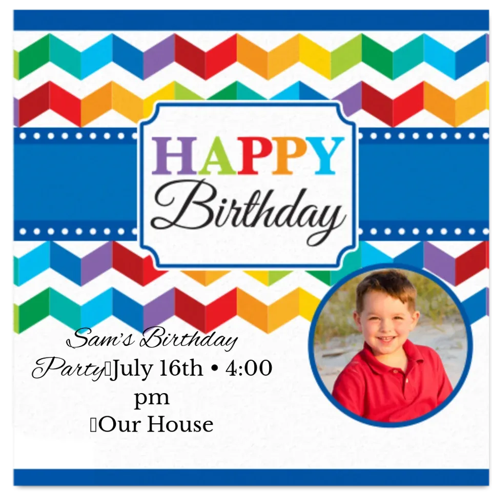 Bright Birthday Photo card