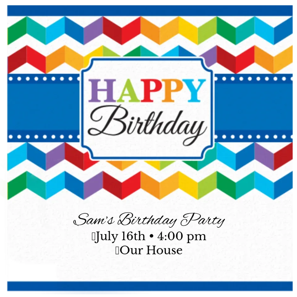 Bright Birthday card