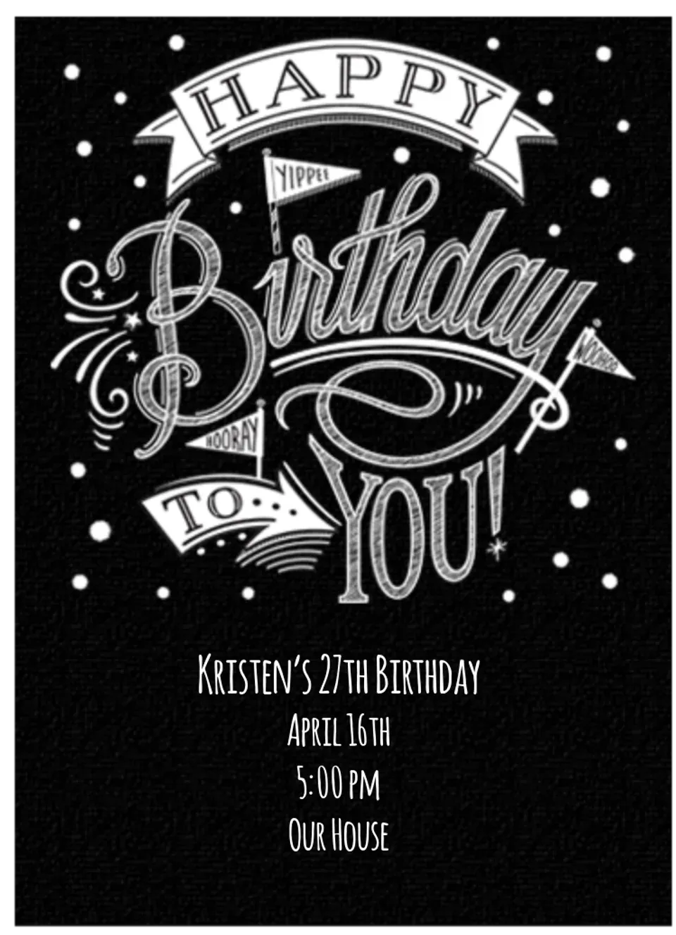 Hooray Birthday card