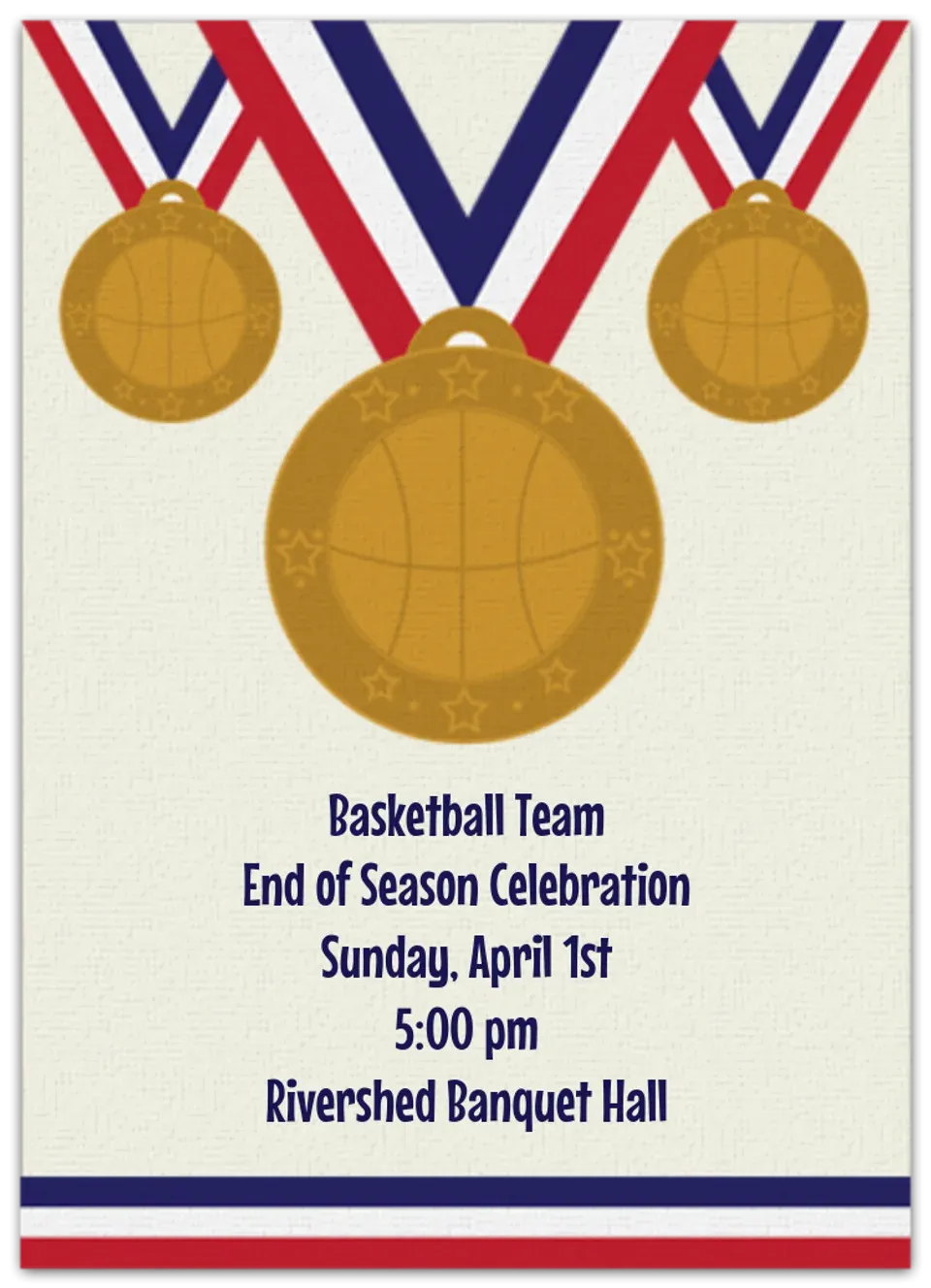 Basketball Team Event card