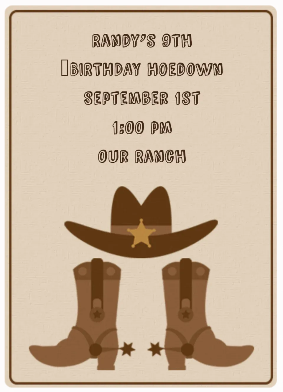 Country Birthday card