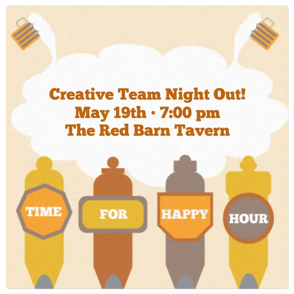 Happy Hour Beer Taps card