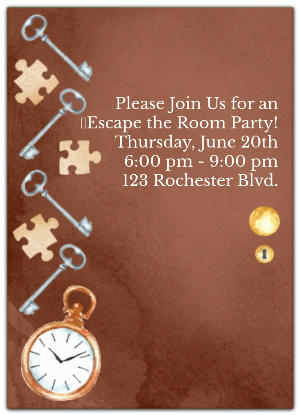 Escape the Room card