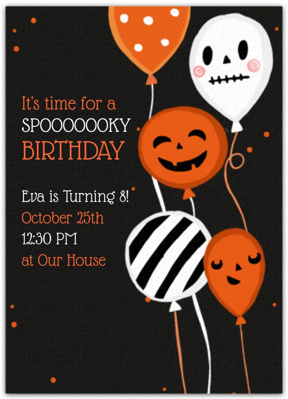 Halloween Birthday Balloons card