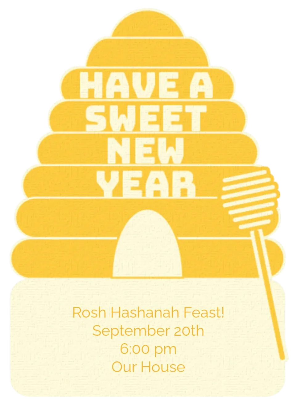 Rosh Hashanah Beehive card