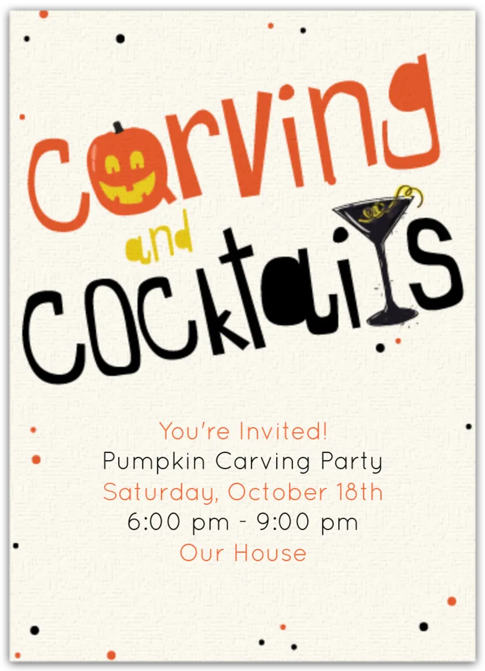 Carving & Cocktails card
