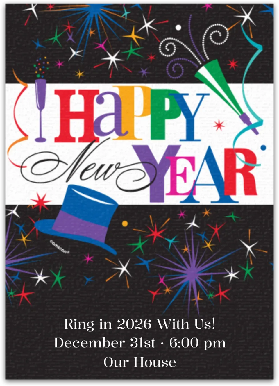 Ring in the New Year card