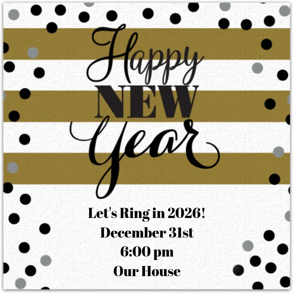 Golden New Year card