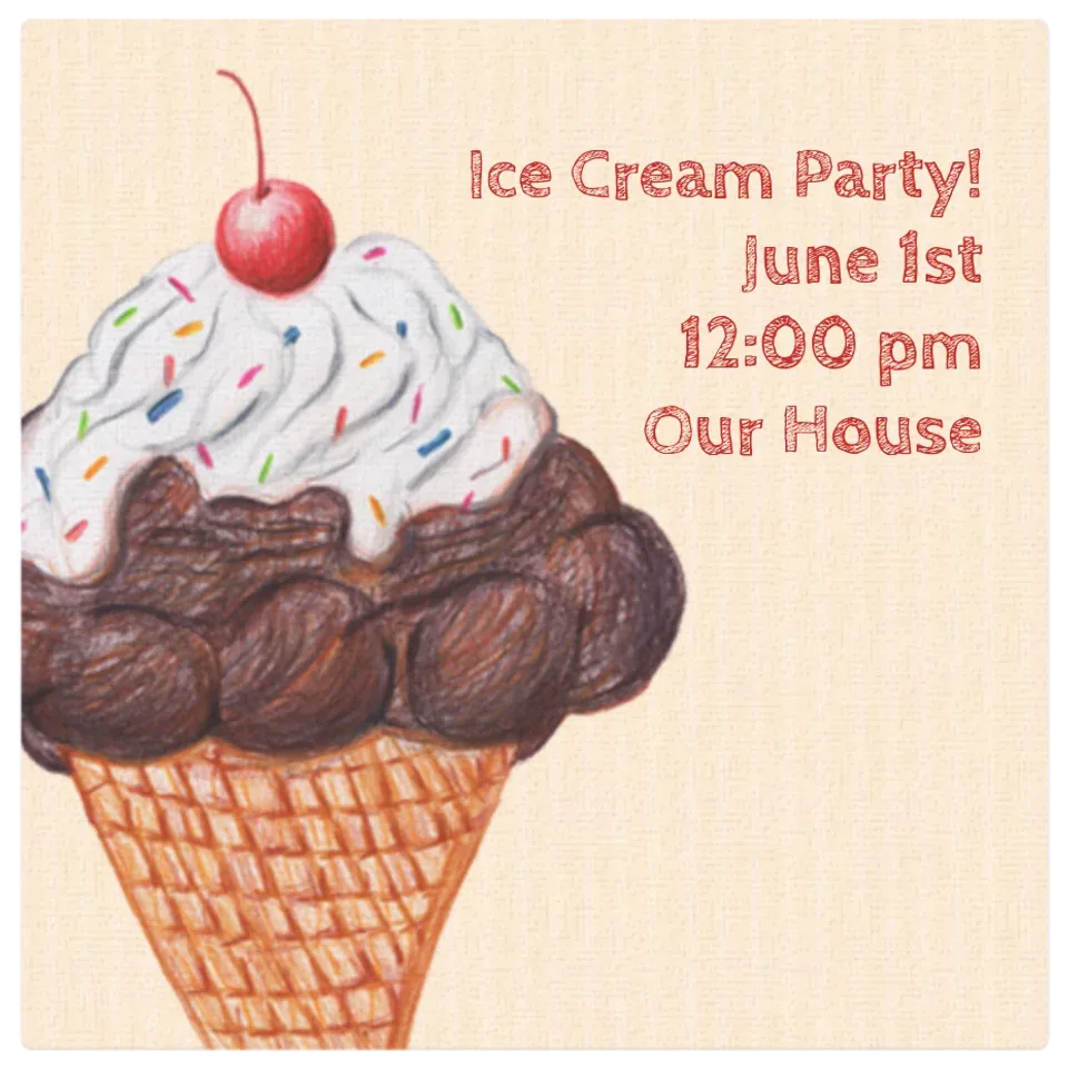 Ice Cream Cone card