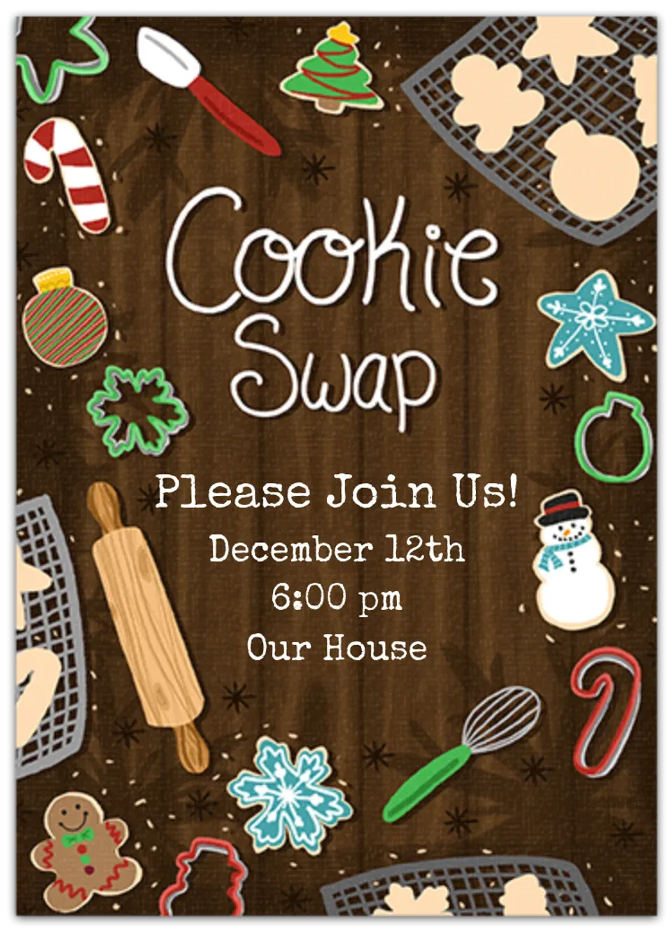 Christmas Cookie Swap card