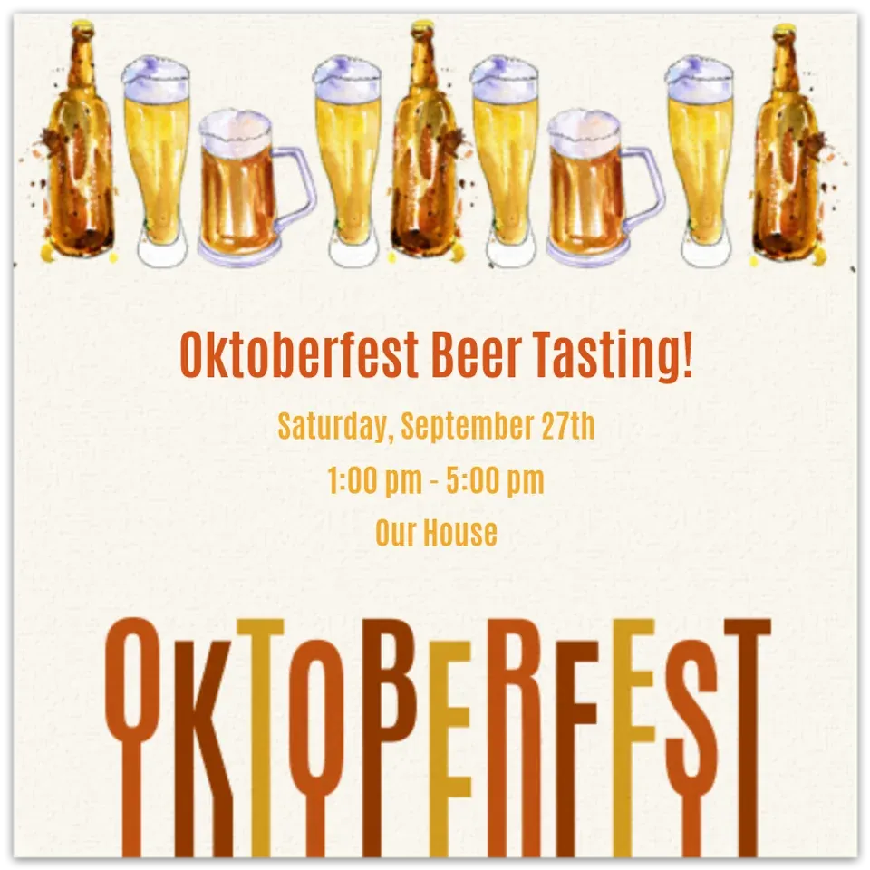 Oktoberfest Beers card