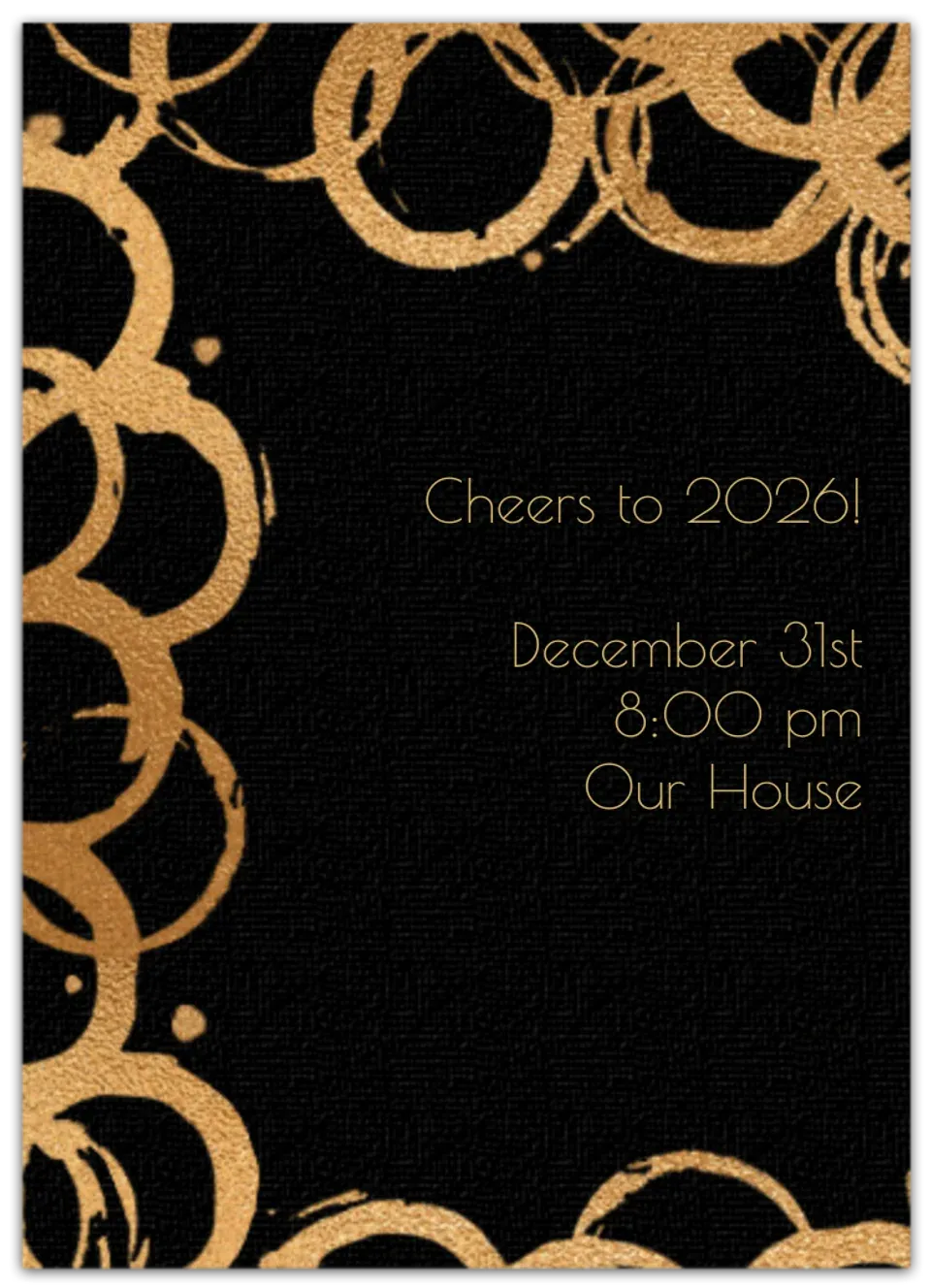 Wine Glass Rings card