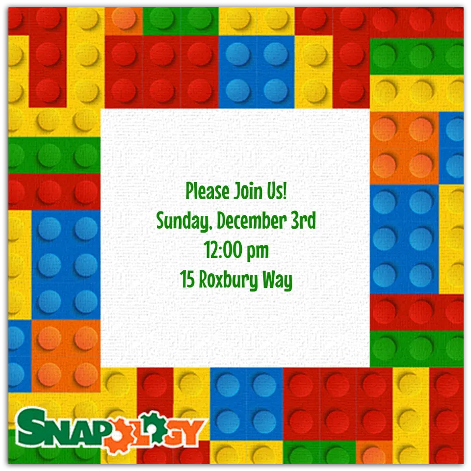 Snapology Bricks card