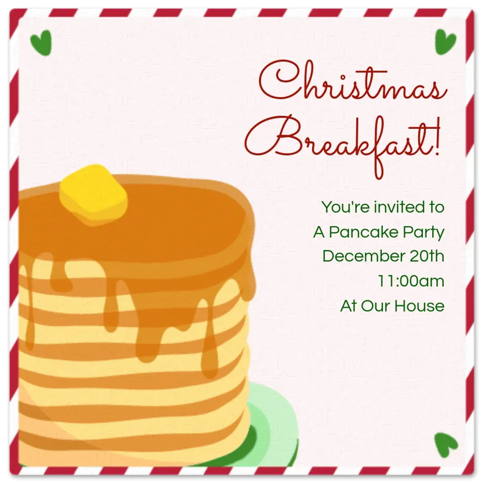 Christmas Pancakes card