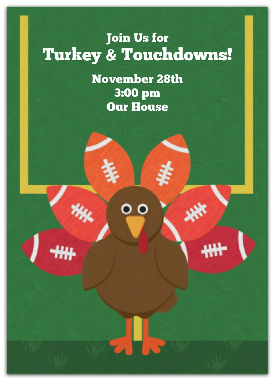 Turkey Day Football card