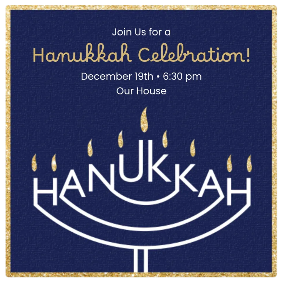 Hanukkah Menorah card