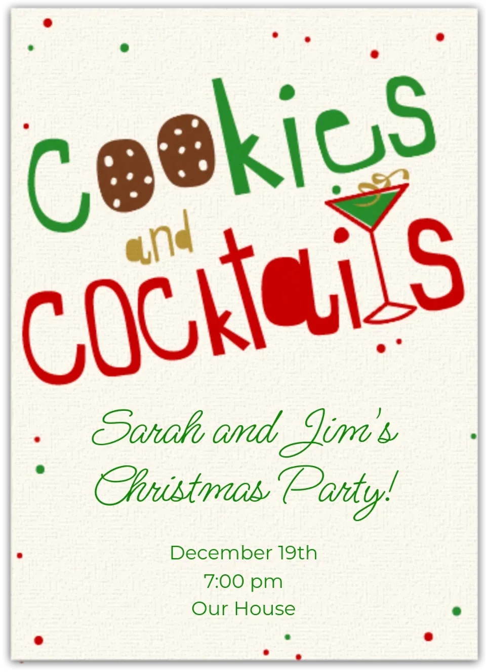 Cookies & Cocktails card