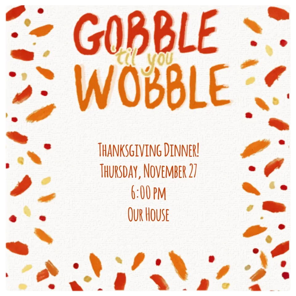 Thanksgiving Confetti card