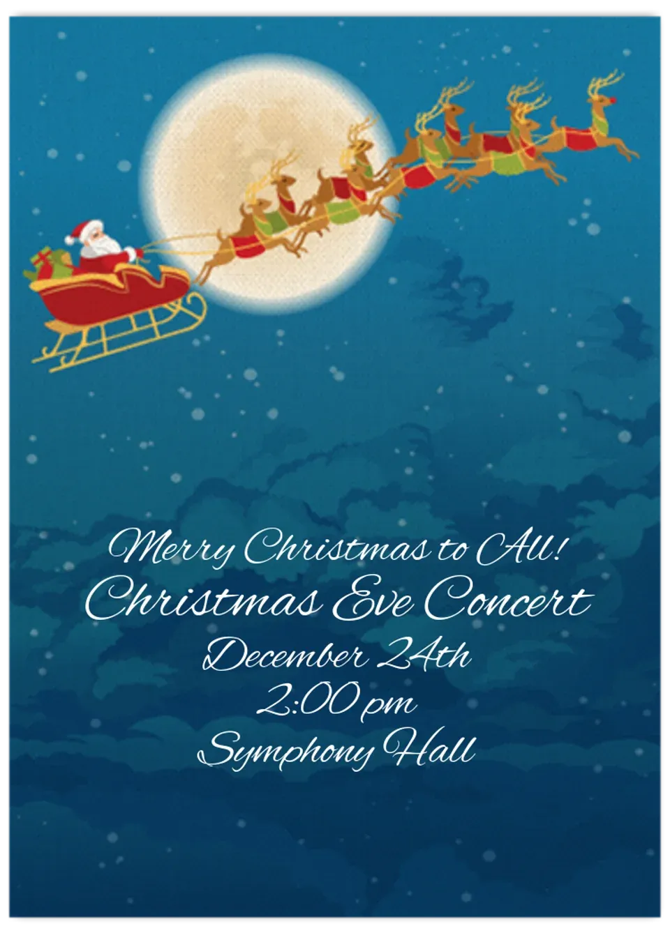 Santa & Reindeer card