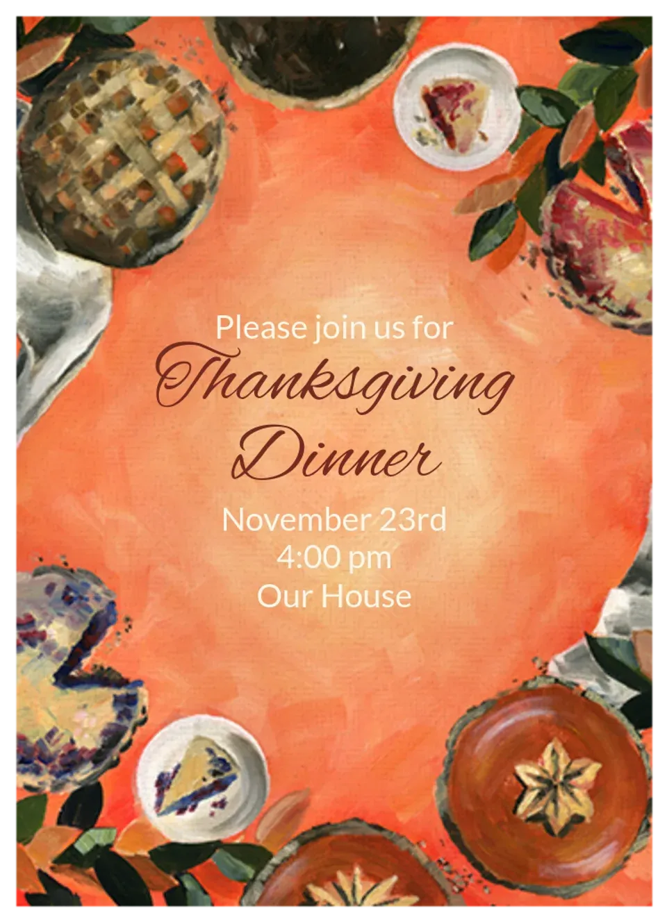 Thanksgiving Pies card