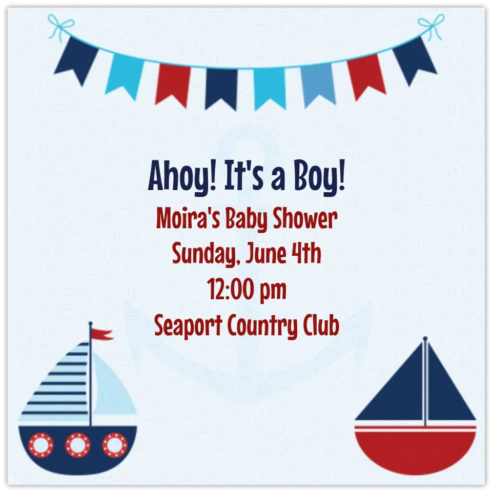 Nautical Banner card