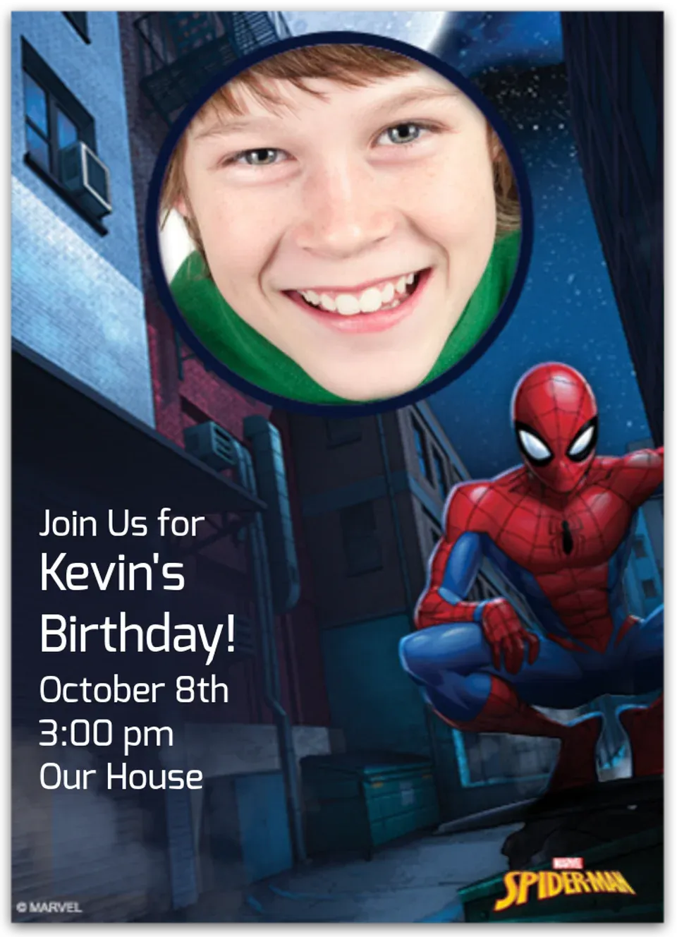 Spider-Man Hero Photo card