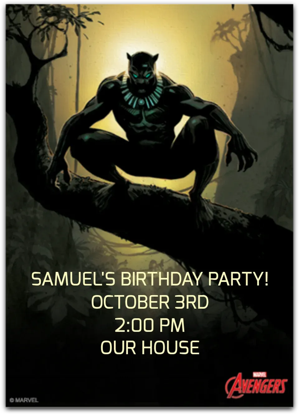 Avengers Black Panther Action card