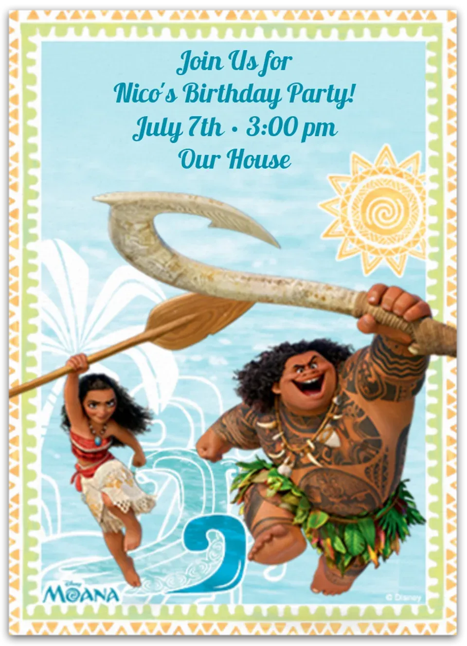 Moana & Maui card