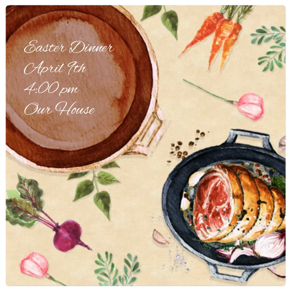 Easter Dinner card