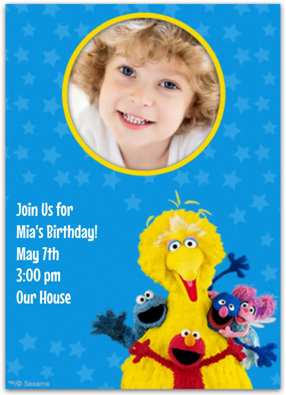 Sesame Street Group Photo card