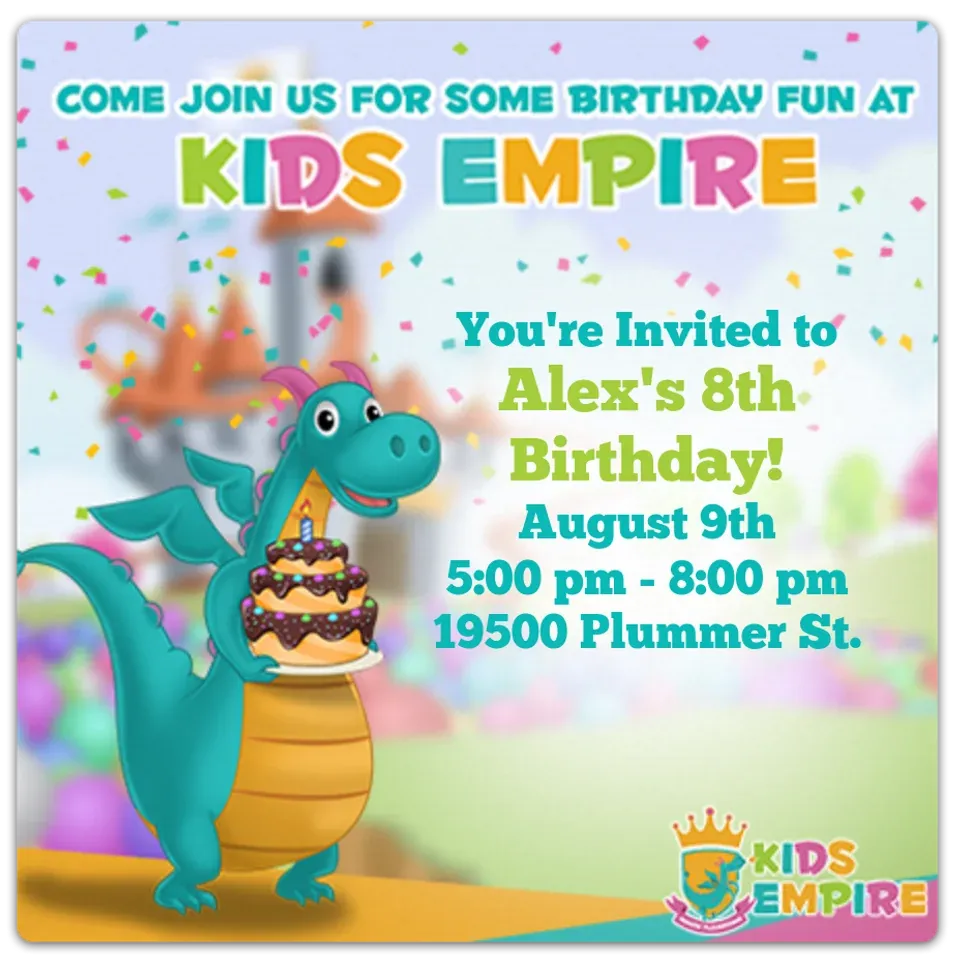 Kids Empire | Birthday Cake  card