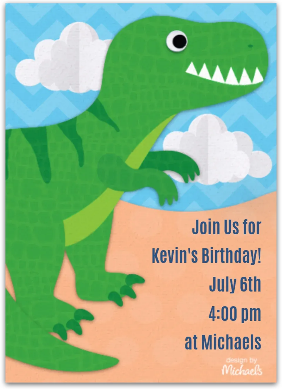 Michaels | T-Rex card