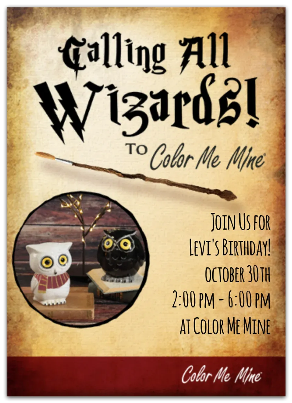 Color Me Mine | Wizard Birthday card