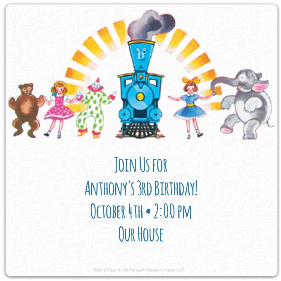 Little Engine Watercolor card