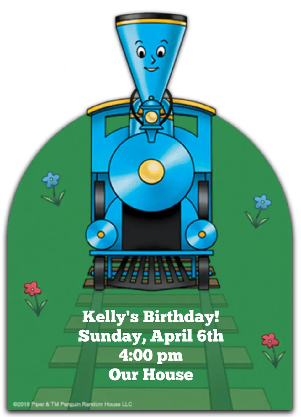 Little Engine Train card