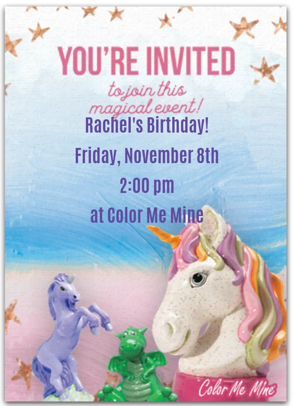 Color Me Mine | Magical Party card